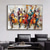 cheap People Paintings-Music oil painting handmade Abstract Arthritis Paintings On Canvas handpainted Rich Textured Acrylic oil Painting Modern music paintings Wall Art Hand Painted Artwork for Living Room Wall Decor