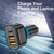 cheap Car Charger-USB C Car Charger PD Car Charger Adapter 3 Ports Mini USB Car Charger 30W Fast Charging Car Adapter