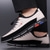cheap Men&#039;s Sneakers-Men&#039;s Fashion Casual Sports Shoes – Brown and Black Lightweight Sneakers with Embroidered Design and Elastic Lace-Up Closure