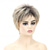 tanie starsza peruka-krótkie blond peruki dla kobiet pixie cut blond peruki z grzywką proste cieniowane krótkie peruki do włosów wyglądające naturalnie syntetyczne peruki w kolorze jasnego blondu