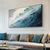 abordables Peintures paysages-peinture à l'huile verte faite à la main peinture à l'huile abstraite 3D peinte à la main peinture à l'huile murale moderne abstraite vague verte peinture sur toile décoration de la maison décor
