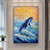 voordelige Schilderijen van dieren-Met de hand gemaakt Hang-geschilderd olieverfschilderij Handgeschilderde Verticaal Dieren Pop-art Modern Zonder Inner Frame (Geen frame)
