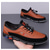 cheap Men&#039;s Sneakers-Men&#039;s Fashion Casual Sports Shoes – Brown and Black Lightweight Sneakers with Embroidered Design and Elastic Lace-Up Closure