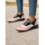 cheap Women&#039;s Flats-Women&#039;s Retro Pink and Black Oxford Shoes – Patent Faux Leather Lace-Up Brogues for Vintage Casual Style and Fashionable Outings