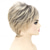 tanie starsza peruka-krótkie blond peruki dla kobiet pixie cut blond peruki z grzywką proste cieniowane krótkie peruki do włosów wyglądające naturalnie syntetyczne peruki w kolorze jasnego blondu