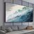 abordables Peintures paysages-peinture à l'huile verte faite à la main peinture à l'huile abstraite 3D peinte à la main peinture à l'huile murale moderne abstraite vague verte peinture sur toile décoration de la maison décor