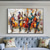 cheap People Paintings-Music oil painting handmade Abstract Arthritis Paintings On Canvas handpainted Rich Textured Acrylic oil Painting Modern music paintings Wall Art Hand Painted Artwork for Living Room Wall Decor