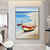 cheap Landscape Paintings-Sailboat Oil painting handmade Abstract Sailboat Canvas Art paintings handmade Nautical Oil Painting Large Sailing Ship paintings Wall Art Modern Seascape Painting for Bedroom office decoration