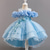 voordelige Feestjurken-Kinderen Voor meisjes Feestjurk Bloemig Bloem Korte mouw Bruiloft Speciale gelegenheden  Met ruches Vetoketju Mooi Zoet Katoen Polyester Asymmetrisch Feestjurk Zomer Lente Herfst 4-13 jaar Wit
