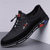 cheap Men&#039;s Sneakers-Men&#039;s Fashion Casual Sports Shoes – Brown and Black Lightweight Sneakers with Embroidered Design and Elastic Lace-Up Closure