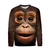 billiga 3D-tröjor för män-Herr Grafisk Orangutang Tröjor Pullover-tröja Långärmad Tröja Huva Semester Häftig Dagligen Tryck Streetwear Semester Utomhussport Tryck Vinter Vår &amp; Höst