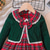 abordables Robes Décontracté-Enfants Fille Robe Plaid Emoji manche longue Extérieur Soirée Noeud de cravate Adorable Magnifique Polyester Midi Robe casual Robe Ensemble Robe Débardeur Printemps Automne 4 ans et + Rouge