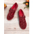 cheap Mary Jane Pumps-Women's Vintage Mary Jane Heels with Bowknot Decoration – Red Suede Chunky Mid Heel Shoes for Formal Events