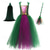 baratos Vestidos com tema de contos de fadas-Infantil Para Meninas Vestido Cosplay Vestido de festa Bloco de cor Sem Manga Espetáculo festa de Halloween Com Transparência Patchwork Lindo Doce Poliéster Longo Vestido de festa Vestido A Line