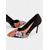 cheap Kitten Heels-Women&#039;s Floral Print Satin Stiletto Heels – Elegant Pointed Toe High Heels for Formal Occasions and Parties