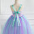 cheap Fairytale Theme Dresses-Kids Girls&#039; Cosplay Dress Party Dress Color Block Sleeveless Performance Christmas Backless Patchwork Beautiful Sweet Polyester Maxi Party Dress Swing Dress A Line Dress Summer 4-12 Years Blue Purple