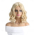 cheap Older Wigs-Blonde Wigs for Women Girls Short Curly Wavy Hair Wig Light Blond Shoulder Length Halloween Cosplay Daily Party Wigs