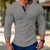 abordables T-shirts décontractés pour hommes-Homme T shirt Tee Chemise Henley gaufrée Chemise Henley Shirt T-shirt Chemise à manches longues Plein Henley Plein Air Vacances manche longue Vêtement Tenue Polyester Mode Design basique