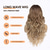 cheap Synthetic Trendy Wigs-Long Wavy Wig with Bangs for White Women Natural Looking Female Wigs With Dark Roots Synthetic Fiber Hair Wig for Daily Party Use Chest Length Curly Wig