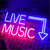 halpa LED-neonvalot-elävää musiikkia valovalomerkki led, iso sininen  &amp; vaaleanpunainen neonvalo studioon, baariin, makuuhuoneeseen, juhliin, klubin seinäkoristeluun USB-virralla