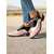 cheap Women&#039;s Flats-Women&#039;s Retro Pink and Black Oxford Shoes – Patent Faux Leather Lace-Up Brogues for Vintage Casual Style and Fashionable Outings