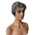 abordables perruque plus âgée-perruques de cheveux courts gris argenté pour femmes duveteuses avec frange perruque naturelle courte couche résistante à la chaleur perruques complètes (gris)