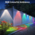 cheap Outdoor Wall Lights-2/4pcs Solar Fence Light RGB Color Changing Outdoor Solar Wall Lamp Garden Yard Decor Step Lamp IP65 Waterproof Pathway Wall Stair Lamp Balcony Porch Lighting Decoration