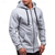 economico felpe con cappuccio da uomo di base-Per uomo Felpa con cappuccio a zip intera Felpa con cappuccio e zip Nero Vino Blu marino Grigio chiaro Grigio scuro Con Cappuccio Semplice Con zip Patchwork Tasca Sport &amp; Outdoor Quotidiano Ferie