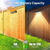 cheap Outdoor Wall Lights-2/4pcs Solar Fence Light RGB Color Changing Outdoor Solar Wall Lamp Garden Yard Decor Step Lamp IP65 Waterproof Pathway Wall Stair Lamp Balcony Porch Lighting Decoration