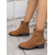 abordables Bottines-bottines décontractées en faux daim pour femmes avec fermeture éclair latérale et talons bas - bottines vintage confortables à porter au quotidien