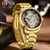 cheap Quartz Watches-OFNS Brand 7109 New Fashionable Men&#039;s Business Quartz Watch With Luminous Waterproof Hollow Dial For Men&#039;s Quartz Watch
