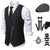 cheap Outfits-Retro Vintage Roaring 20s 1920s Outfits Waistcoat Accesories Set Gentleman Men&#039;s Halloween Carnival New Year Party / Evening Masquerade New Year Eve Adults&#039; Cravat Vest More Accessories All Seasons
