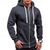 economico felpe con cappuccio da uomo di base-Per uomo Felpa con cappuccio a zip intera Felpa con cappuccio e zip Nero Vino Blu marino Grigio chiaro Grigio scuro Con Cappuccio Semplice Con zip Patchwork Tasca Sport &amp; Outdoor Quotidiano Ferie
