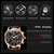cheap Quartz Watches-New Olevs Olevs Brand Hand Men&#039;S Belt Business Watch Luminous Moon Phase Chronograph Calendar Multifunctional Sports Watch Simple Waterproof Leisure Men&#039;S Wristwatch