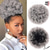 cheap Ponytails-Afro Puff Clip On Synthetic Ponytail Extension for Black Women Short Kinky Bun for Natural Hair