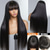 abordables Pelucas delanteras del cordón de cabello natural-Pelucas frontales de encaje hd 2x1, pelucas de cabello humano con flequillo para mujeres negras, pelucas rectas con cierre de encaje sin pegamento para principiantes, cabello humano virgen 100 %
