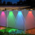 cheap Outdoor Wall Lights-2/4pcs Solar Fence Light RGB Color Changing Outdoor Solar Wall Lamp Garden Yard Decor Step Lamp IP65 Waterproof Pathway Wall Stair Lamp Balcony Porch Lighting Decoration