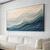 abordables Peintures paysages-peinture à l'huile verte faite à la main peinture à l'huile abstraite 3D peinte à la main peinture à l'huile murale moderne abstraite vague verte peinture sur toile décoration de la maison décor