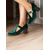ieftine Semi-formal-pantofi de damă din catifea verde Mary Jane cu toc bloc cu cataramă fluture – încălțăminte elegantă de inspirație vintage pentru ocazii speciale