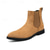 cheap Men&#039;s Boots-Men&#039;s Classic Tan Suede Chelsea Boots with Elastic Panels - Comfortable Slip-On Ankle Boots for Casual and Formal Occasions