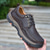 cheap Semi-Formal-Men&#039;s Brown Faux Leather Hiking Shoes with Lace-Up Closure - Comfortable and Durable Perfect for Outdoor Adventures