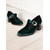ieftine Semi-formal-pantofi de damă din catifea verde Mary Jane cu toc bloc cu cataramă fluture – încălțăminte elegantă de inspirație vintage pentru ocazii speciale