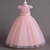 abordables Vestidos con estampado floral-Vestido de Niña Florista niños Chica vestido de princesa Rendimiento Boda Fiesta Elegante Hermosa Lentejuelas Malla Color sólido Manga Corta Cuello Barco Rosa Rojo 4 años +