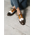 cheap Women&#039;s Oxfords-Women&#039;s Multicolor Brogue Oxford Shoes with Chevron Pattern and Contrasting Faux Leather Panels – Vintage-Inspired Lace-Up Flats