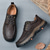 cheap Semi-Formal-Men&#039;s Brown Faux Leather Hiking Shoes with Lace-Up Closure - Comfortable and Durable Perfect for Outdoor Adventures