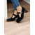 ieftine Semi-formal-pantofi de damă din catifea verde Mary Jane cu toc bloc cu cataramă fluture – încălțăminte elegantă de inspirație vintage pentru ocazii speciale