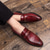cheap Semi-Formal-Men&#039;s Blue and Red Crocodile-Embossed Faux Leather Loafers – Sleek Slip-On Design with Metal Accent for Christmas, Formal and Business Wear