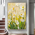 cheap Oil Paintings-Large Flower Landscape Oil Painting On Canvas Pastel Floral Painting Spring Flower Scenery Painting Large Wall Art Living Room Decor Colorful floral Oil Painting Large Wall Art flower oil painting