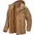 cheap Men&#039;s Jackets &amp; Coats-Men&#039;s Trucker Jacket Fleece Jacket Cargo Jacket Hoodie Jacket Vacation Daily Thermal Warm Pocket Fleece Fall &amp; Winter Plain Fashion Streetwear Hooded Regular Black Brown Army Green Jacket