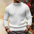 cheap Men&#039;s Pullover Sweater-Men&#039;s Turtleneck Sweater Sweater Pullover Sweater Jumper Pullover Ribbed Cable Knit Knitted Plain Turtleneck Keep Warm Casual Daily Wear Vacation Clothing Apparel Fall &amp; Winter Camel Black M L XL